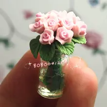 Кукольная Миниатюра Гостиная сад цветами ручной работы Высота 3.2 см spo095