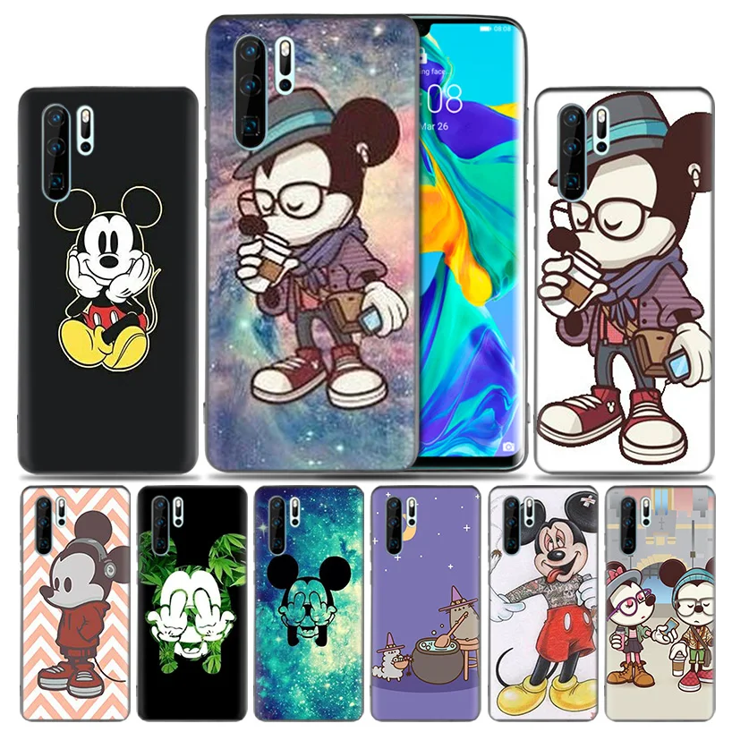 

Fashion Soft Rubber Case For Huawei Honor 8X 9 10 8C Mate 20 lite Y9 Y6 Y7 Prime Pro 2019 Cover Mickey Mouse