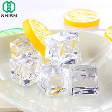 WHISM 5 шт. искусственный лед кубики многоразовые искусственные акриловые хрустальные кубики виски напитки дисплей фотографии реквизит Свадебная вечеринка Декор