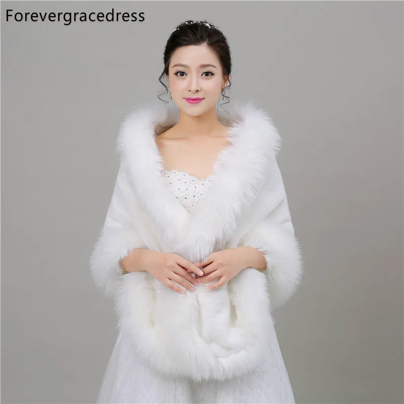 Forevergracedress скромное осенне-зимнее свадебное болеро с искусственным мехом пальто