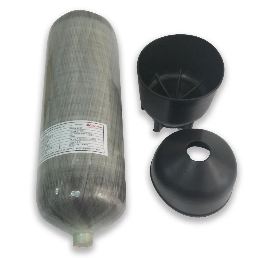 AC16891 4500psi 6.8L углеродное волокно трубка газовый бак Pcp винтовка цилиндр с резиновой