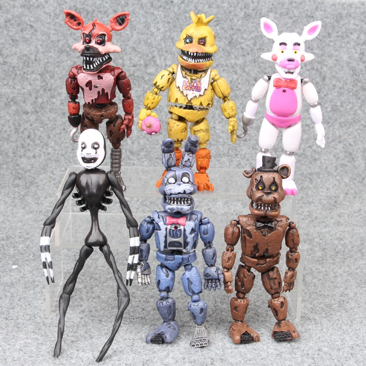 Five Nights At Freddy's Action Figure 14.5-17cm PVC FNAF Bonnie Foxy Freddy Fazbear Bear Dolls Game Toys 6pcs/lot Anime Model