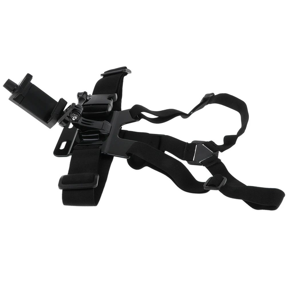 Mobile Phone Chest Mount Harness Strap Holder Cell Phone Clip Action Camera for Samsung iPhone Plus Adjustable straps