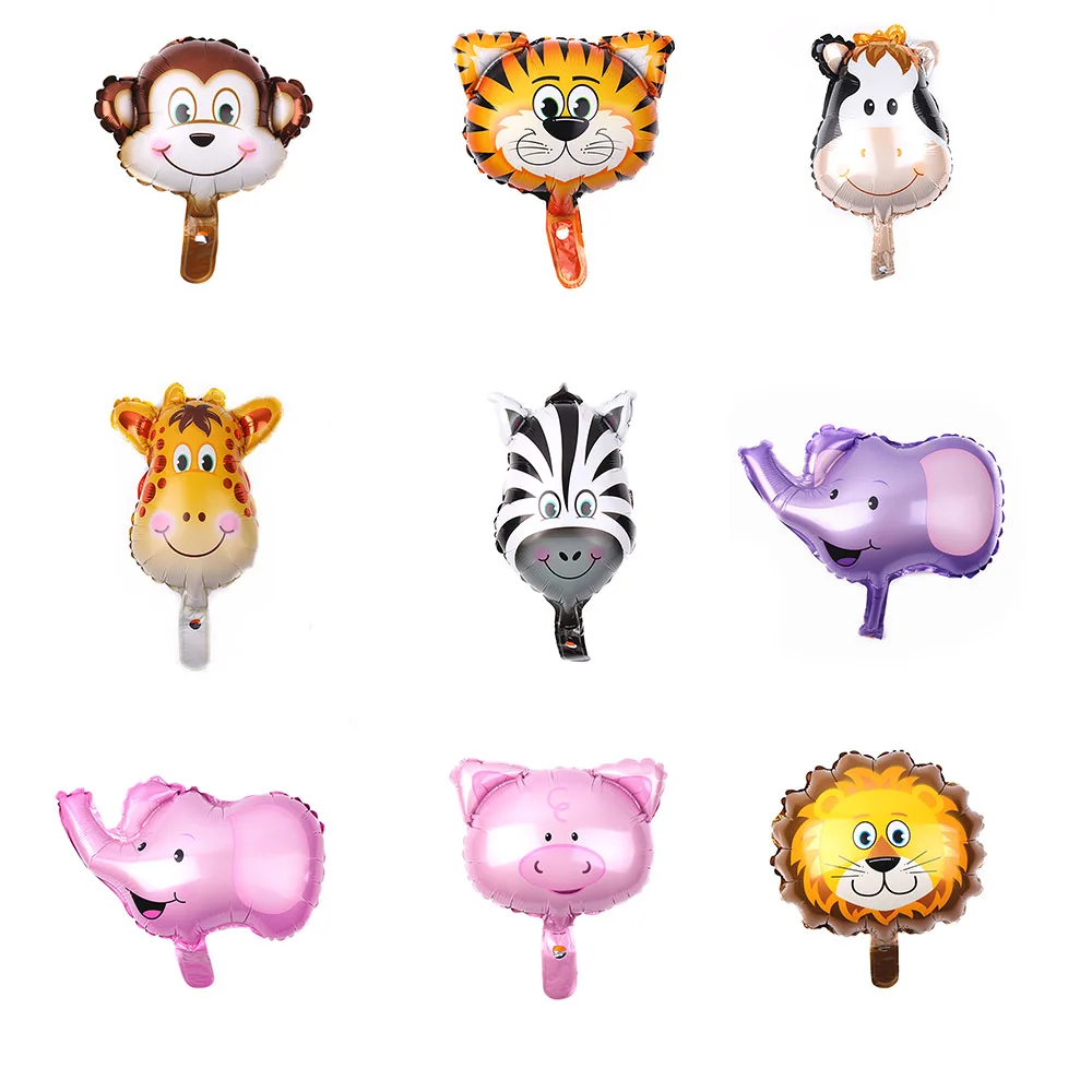 

2019 Mini Animal Head Balloons Birthday Party Decorations Balloon Holiday Wedding Animal Cartoon Kid Gift Baby Toy