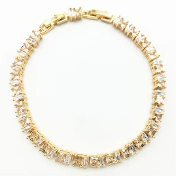 

Charming Champange & White Jewelry Gold color Women Chain Bracelet & Bangle Free shipping