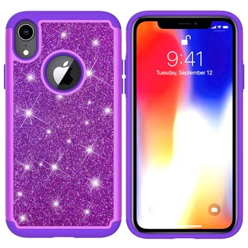 

50pcs/lot Anti-knock Shield Impact Shockproof Tough Armour Shiny Bling Case For iPhone X XS Max XR 7 8 6S Plus