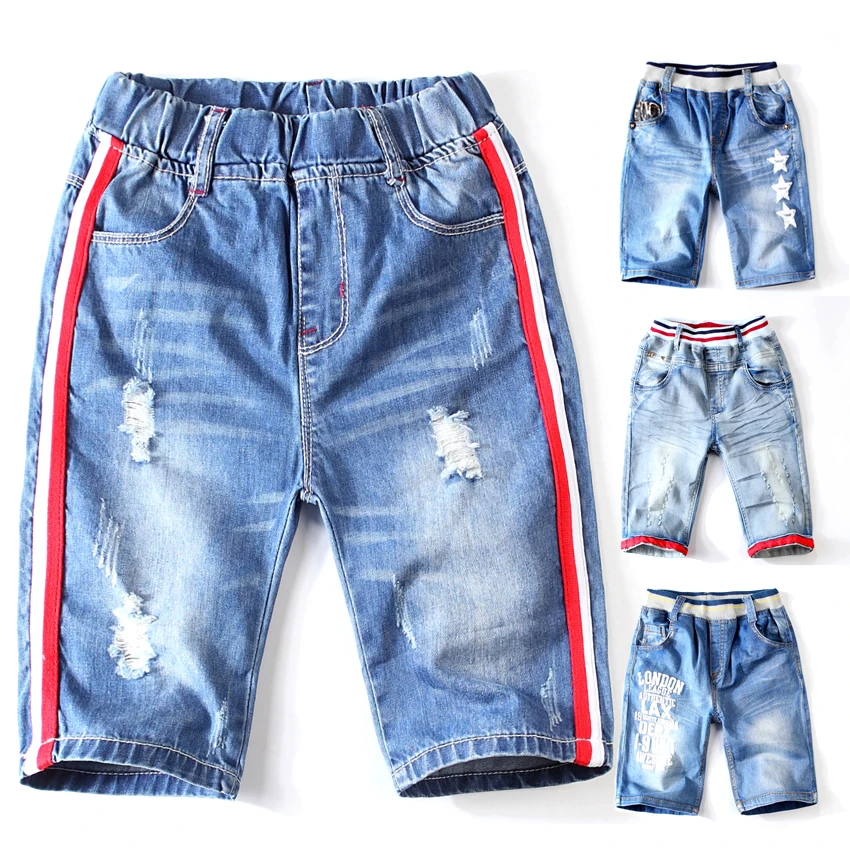 

Summer Toddler Cotton Board Hole Boy Half Jeans Shorts Pants for Little Kid Fashion Children Denim Hot New Arrival 2018 Clothing
