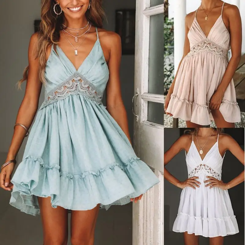 

New Women Sexy Casual Evening Cocktail Party Short Beach Dress Sundress