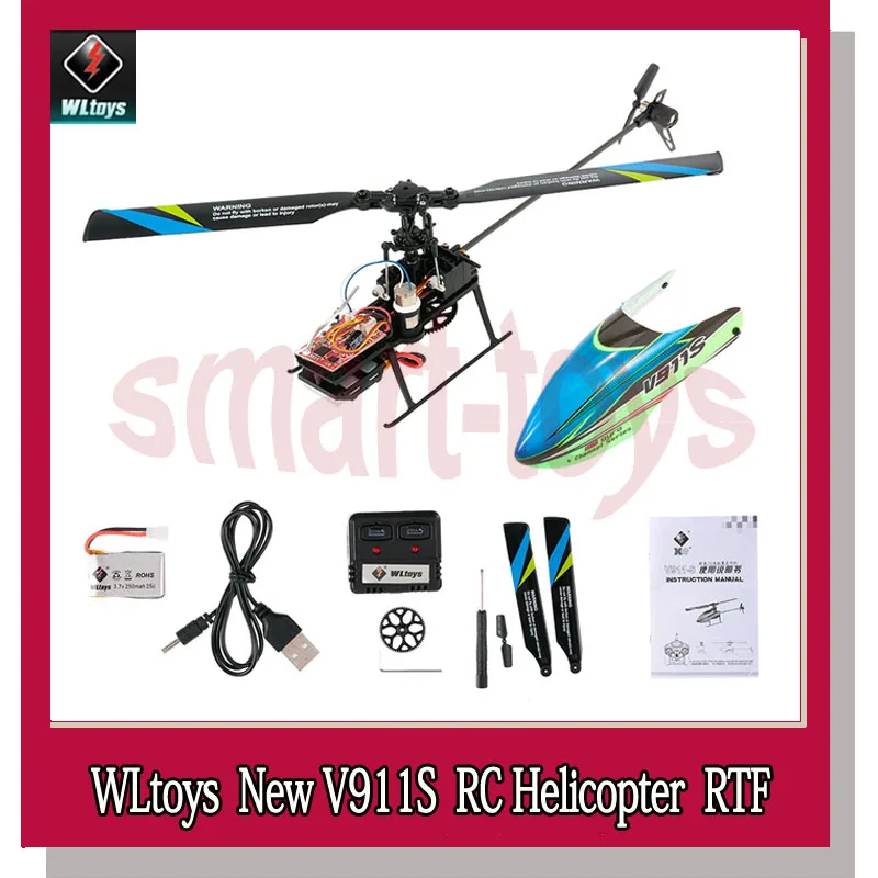 WLtoys V911S 2 4G 4CH 6 Aixs Gyro беспилотный RC вертолет RTF 2018 Новый горячий дистанционного