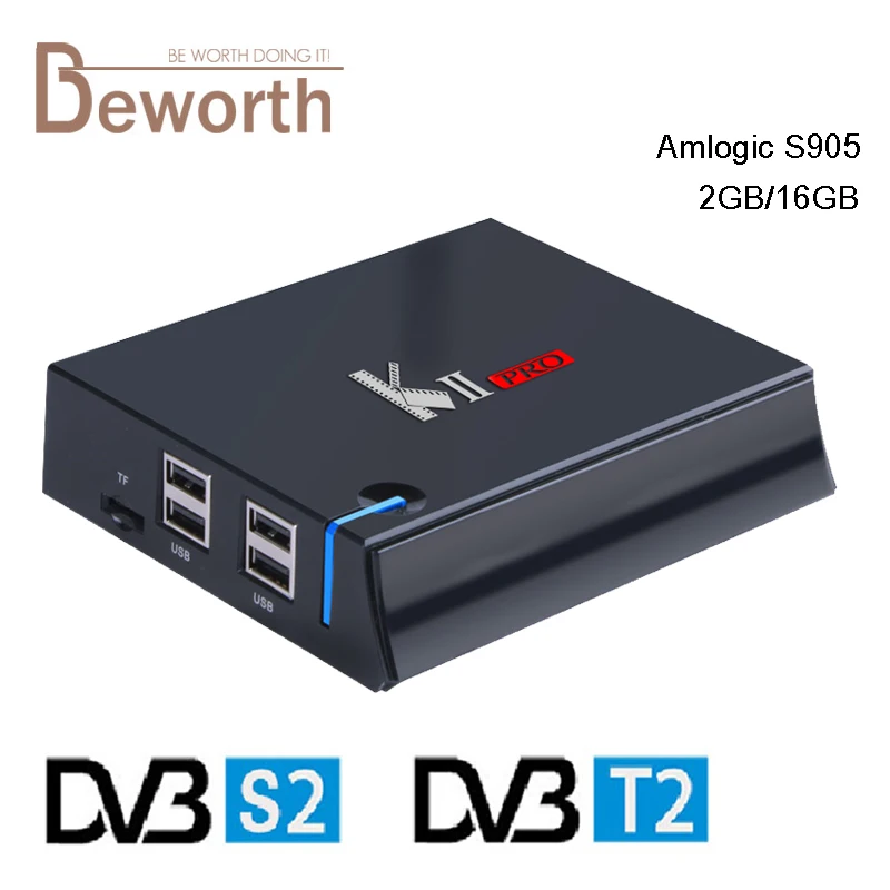 

3PCS KII Pro Android 5.1 TV Box 2G+16G DVB-S2 DVB-T2 4K Amlogic S905 Quad-Core 2.4G/5G Wifi Bluetooth K2 Pro Smart Media Player