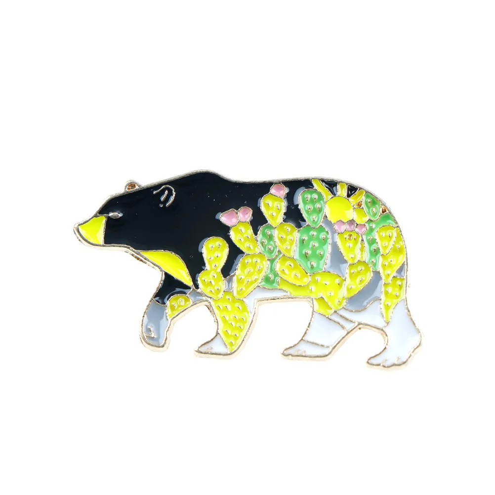 

Cute Cartoon Bear Shape Enamel Brooch Lovely Animal Colorful Collar Lapel Pin Fashion Jewelry Enamel Pins
