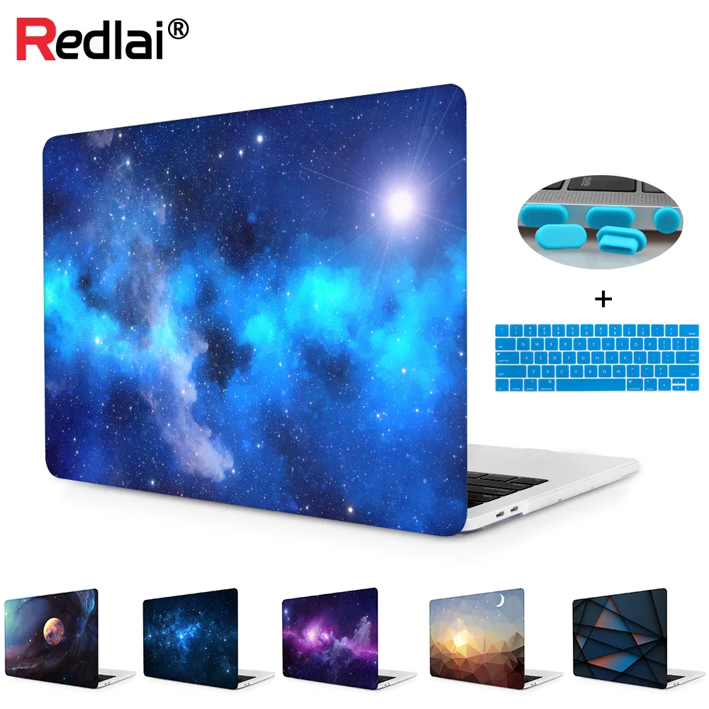 

Plastic Hard Case & Dust Plug & Keyboard Cover For Macbook 12" Pro 13 15 with Touch bar Air 13" A1932 Fantastic Star Laptop Case
