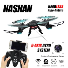 RC Drone With WIFI Camera Quadcopter Drones Headless Mode 6 Axis Gyro 4CH Drone Video 360 Degree Rollover Helicopter With Light