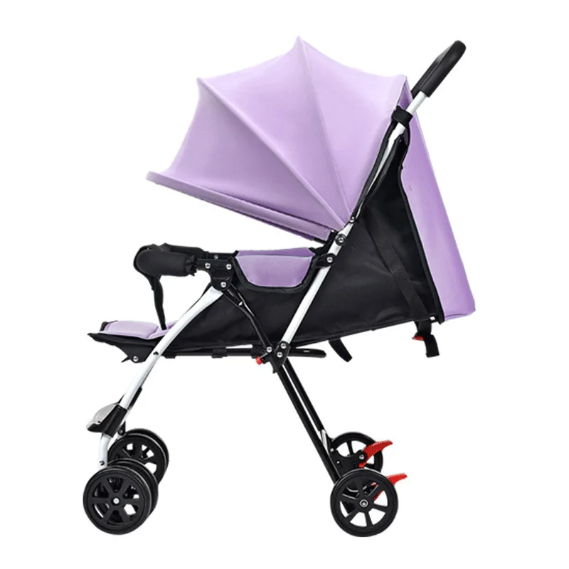Детские Корзина легкий небольшой Детские коляски может лежать Портативный складной Самолет автомобилей коляска амортизатор Детские коляски Коляска - Цвет: Purple