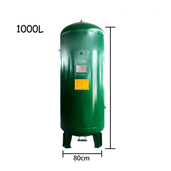 

Air Compressor Gas Storage Tank High-quality Vertical Vacuum Tank Carbon Steel Gas Cylinder Air Tank 1000L 8KG 0.8Mpa Rp3/4 R1/2
