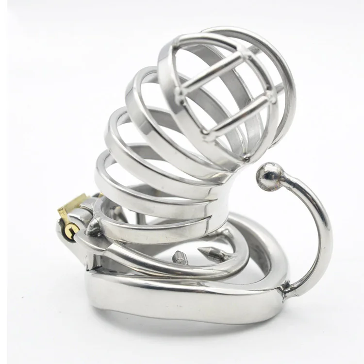 Goede Lange Mannen Cockring Rvs Mannelijke Kuisheid Slot Apparaat met Urine Plug Kooi Maagdelijkheid Lock Penis home Decor ornament