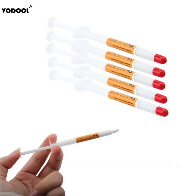 

VODOOL 5Pcs 1G High Quality Low Bleed Silicone Fluid Thermal Grease Heatsink Compound Paste CPU VGA N For Electronic Devices