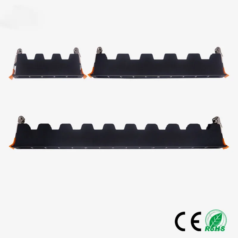 

10W 20W 30W Square Dimmable LED Downlight Line Light Bar Creative Linear Recessed Ceiling Lamps Strip Living Room Corridor Light