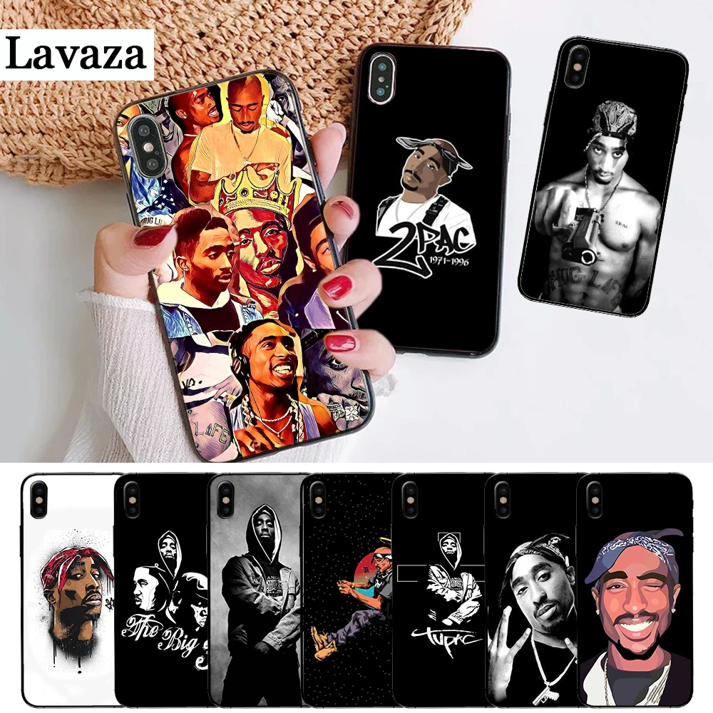 

Lavaza 2Pac Tupac Shakur Silicone Case for iPhone 5 5S 6 6S Plus 7 8 X XS Max XR