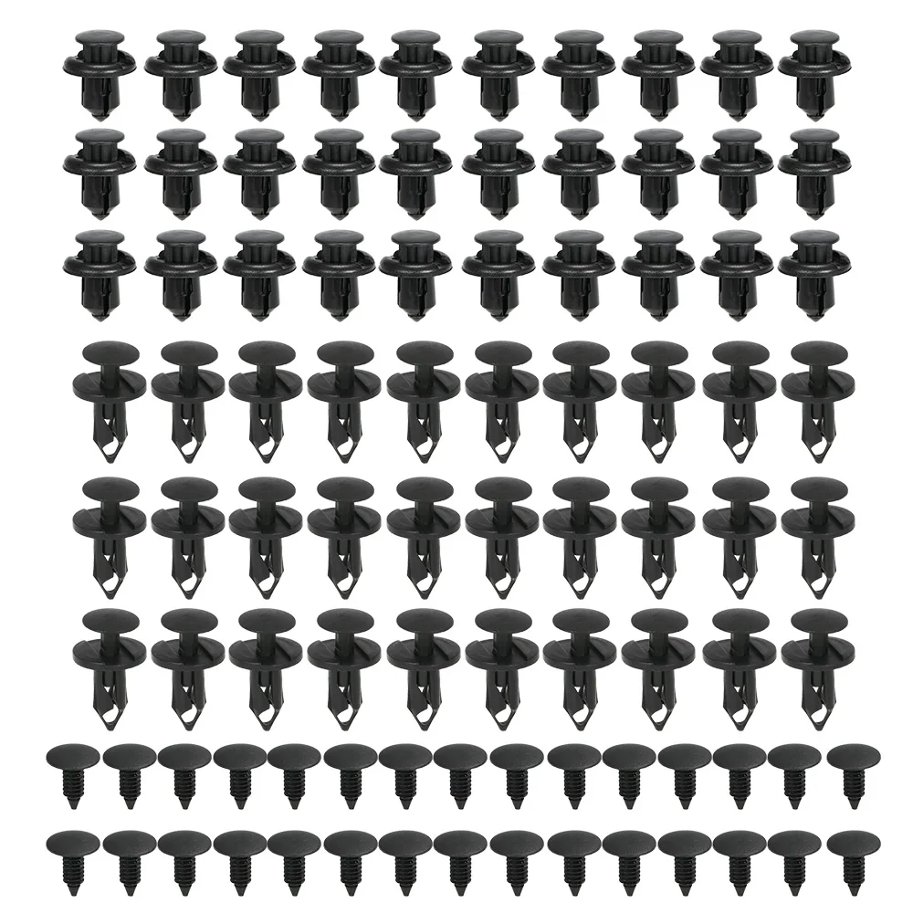 Нейлоновый бампер нажимные крепежи заклепки клипсы 90 шт. 3 размера Винты Замена Набор бампер Крепеж заклепки клипсы пластиковый набор крепежа