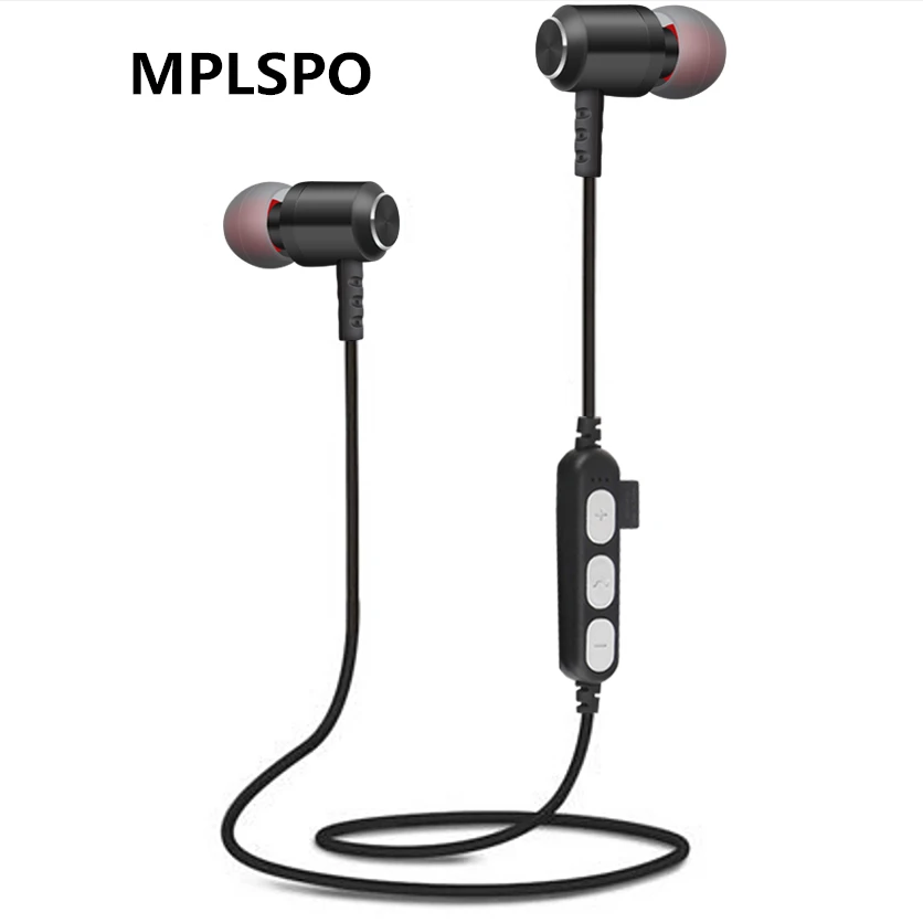 MPLSBO T15 Bluetooth Earphone Wireless Stereo with Mic Calls Music Earbuds for Samsung iPhone Xiaomi Magnetic Sports earphone