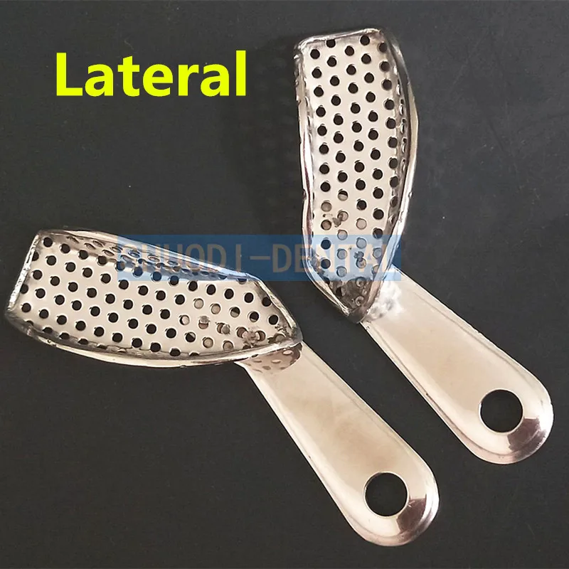 2 Pcs of Lateral Для Зубных слепков Нержавеющая сталь лоток для зубного ряда, пригодный для обработки в автоклаве инструмент зубной лоток гигиена полости рта лоток стоматологические лабораторные инструменты - Цвет: 2 Pcs of Lateral
