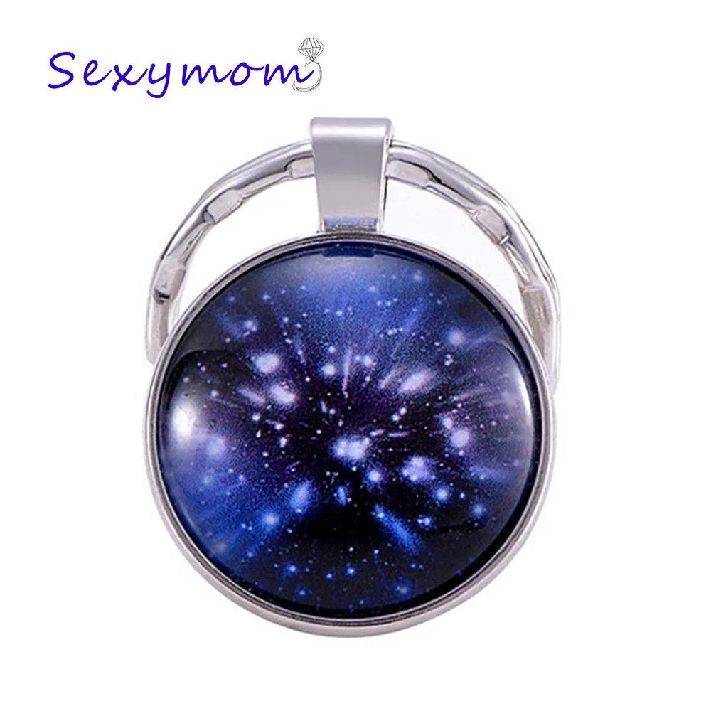 Sky Star Blue Earth Time Gem Mars брелок ювелирный галактика Вселенная, космос, планета Подарочная подвеска-брелок для друзей