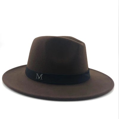 fedora hats for sale simple Wide Brim Autumn Female Fashion Top Jazz Cap Winter Fashion Wool Fedora Hat For Women Chapeau Femme Black Hats For Men fedora hats for big heads Fedoras