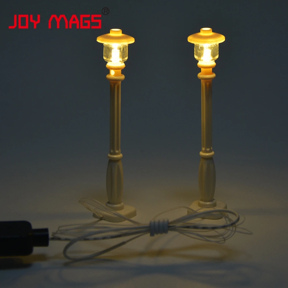 JOY MAGS LED Building Block Accessory Toy 1pcs Streetlight USB Night Scene for Creator Compatible with
