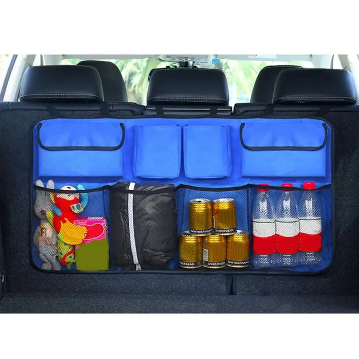 Car Trunk Organizer Mesh Drinks Storage Bag Travel Auto Backseat Hanging Pocket for SUV Van Truck YAN88