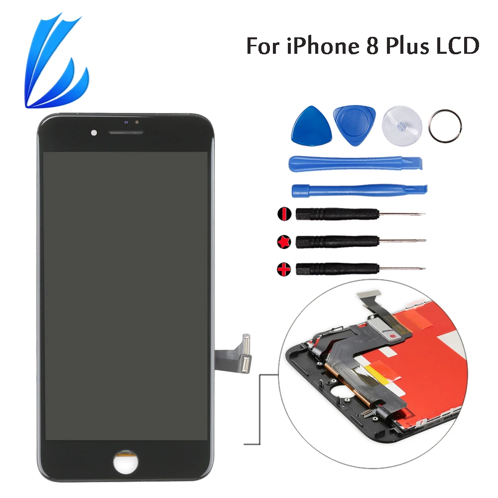 

LL TRADER Screen Replacement For iPhone 8Plus 8p LCD Display Touch Screen 8 Plus Pantalla Black White Digitizer Assembly+Tools