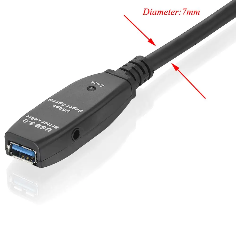 Lballist USB 3 0 Удлинительный кабель Активный ретранслятор встроенный чипсет IC штекер