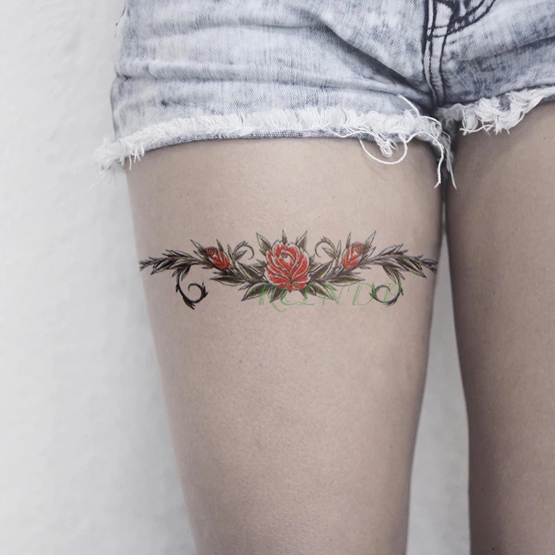 Водонепроницаемый временная татуировка наклейка бабочка цветок крыло поддельные тату флэш-тату Татуировка Временная талия грудь для женщин Девушка