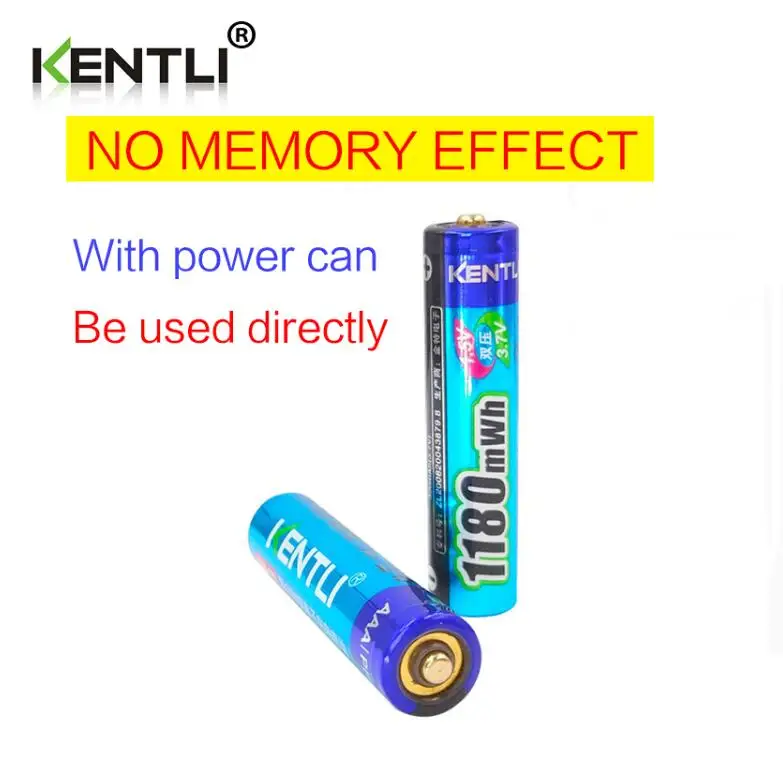KENTLI 1,5 v 1100mWh AAA перезаряжаемые литий-полимерные батареи+ AA AAA зарядное устройство - Цвет: 2pcs batteries