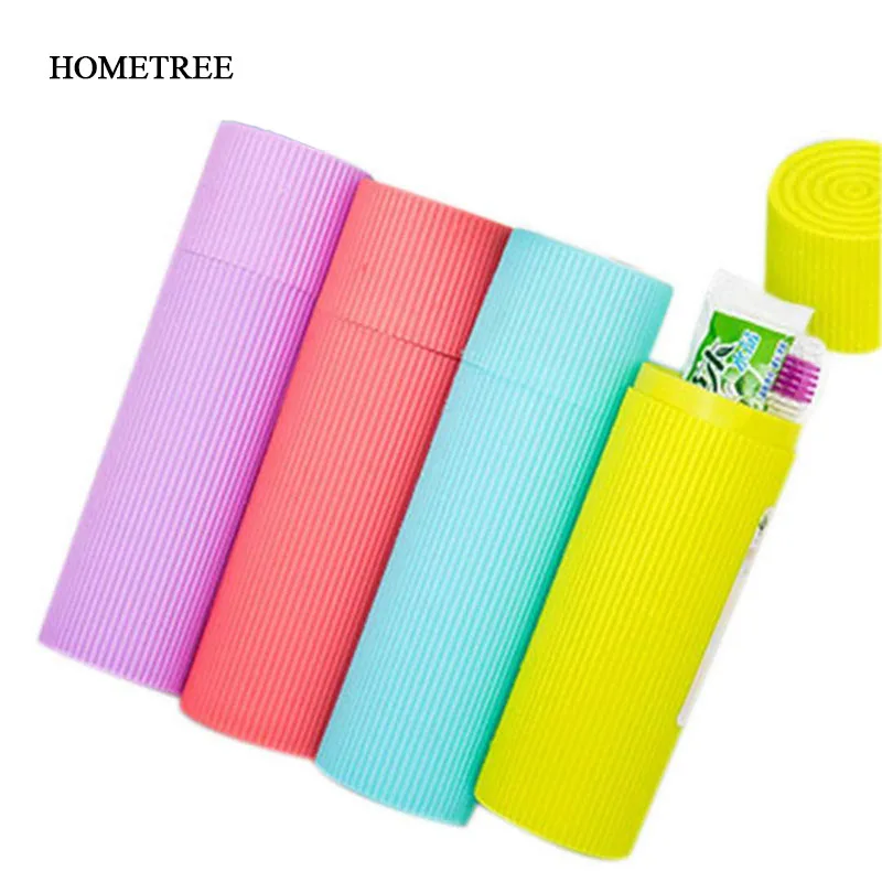 

HOMETREE Portable Toothbrush Box Bath Product Protect Toothbrush Case Holder Camping Toothbrush Case Cover Travel Box Tube H895