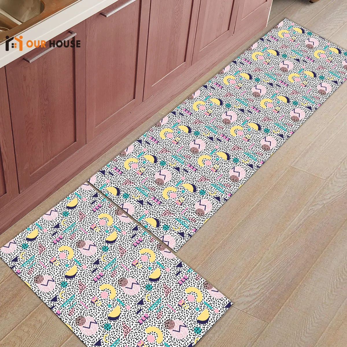 

Ourhouse Geometric Dirt Debris Mud Trapper Accessory Sets Floor Carpets Area Runners Personalized Living Room Accent Rugs Door