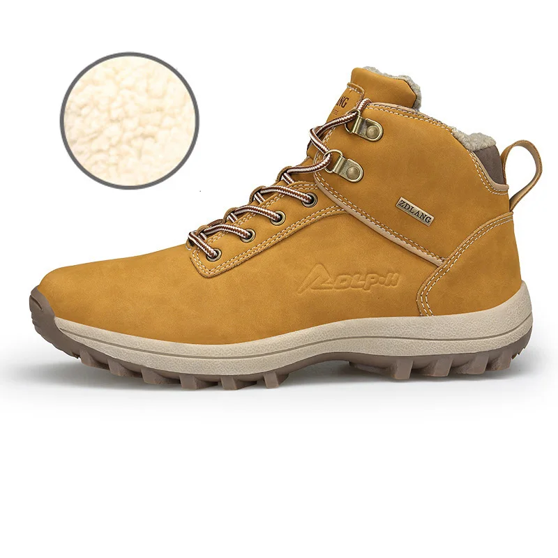 

High Quality Men Hiking Shoes Slip Resistant Rubber Outsole Men Sneakers High Woolen Outdoor Sport Shoes Men 3 Colors