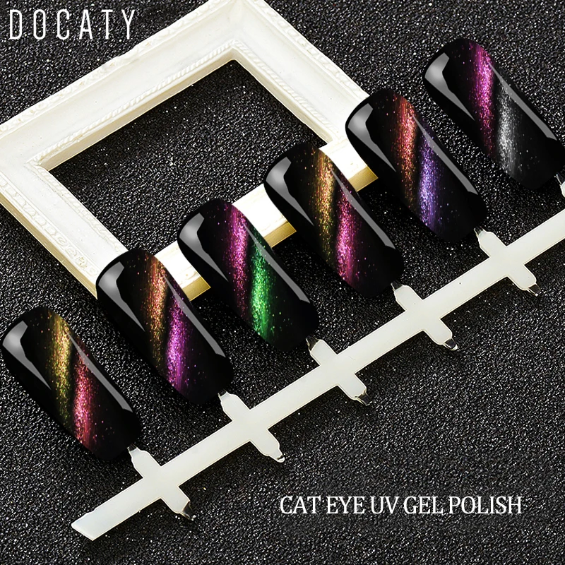 

Docaty Starry Sky Nail Gel Manicure Set UV Magnetic for Nails Gel Varnish 7ml Double-color Cat Eyes Glitter Gel Nail Polish
