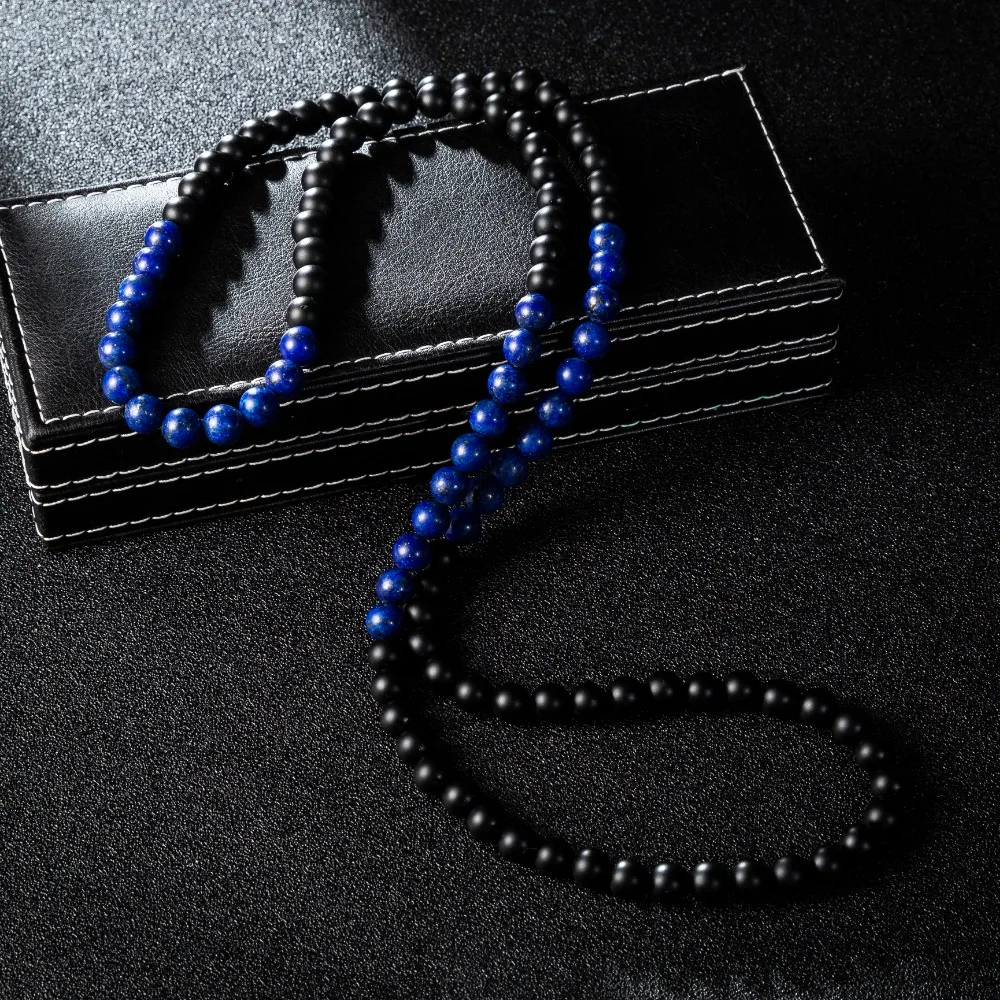 Lapis 108 бусины матовые оникс натуральные камни пара покой счастливый эластичный