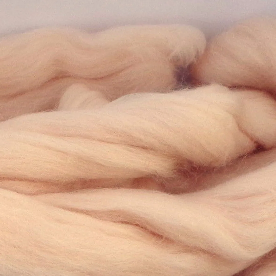 JX-LCLYL New 50g Light Pink Merino Roving Wool Fibre Dyed Wool Tops DIY Needle Felting