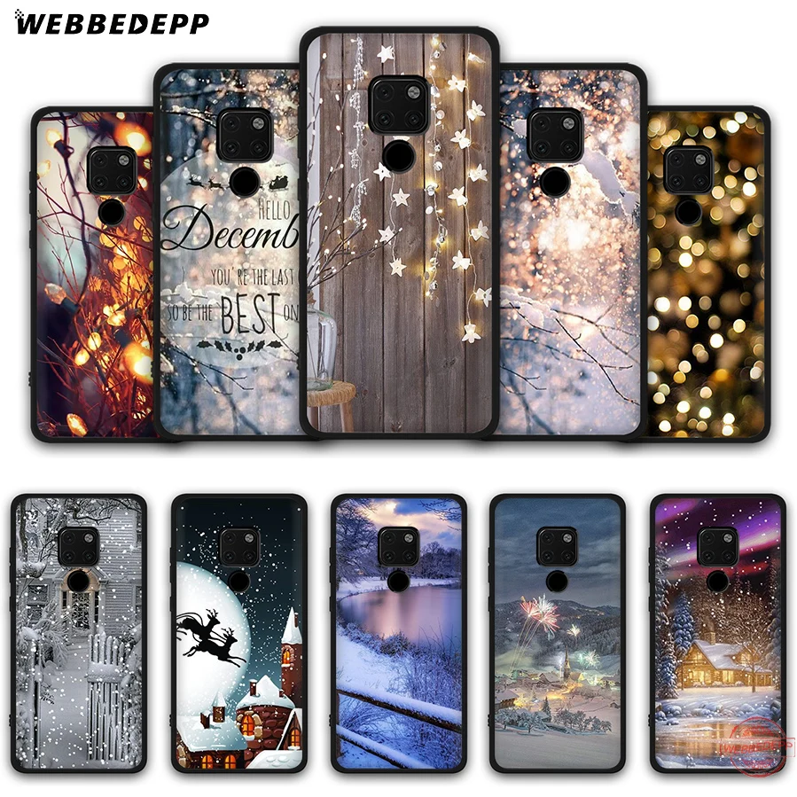 WEBBEDEPP Landscape Winter Light Snow Soft Case for Huawei Mate 30 10 20 Pro Lite Nova 2i 3 3i 4 5i 2 Cases | Мобильные телефоны и