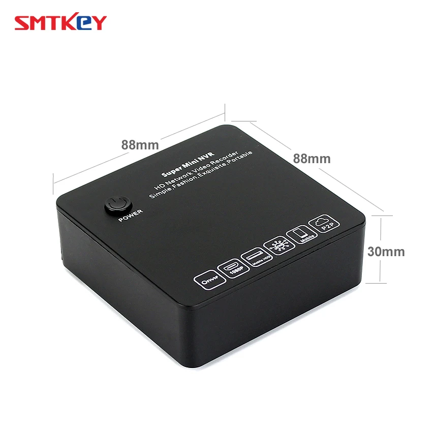SMTKEY Onvif супер мини NVR 8CH для ip-камеры 1080 P/960 P/720 P сетевой видеорегистратор VGA HDMI E-SATA SUB для хранения