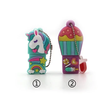 

New Style Cartoon Unicorn Pen Drive 64gb 32gb Usb Flash Drive Cute Horse Pendrive Real Capacity 4g 8g 16gb Memory Stick Hot Sale