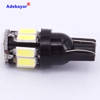 

NEWS ! 50PCS/lot Car Auto LED T10 194 W5W 10smd 5630 5730 LED Light Bulb car styling led light white Free shipping