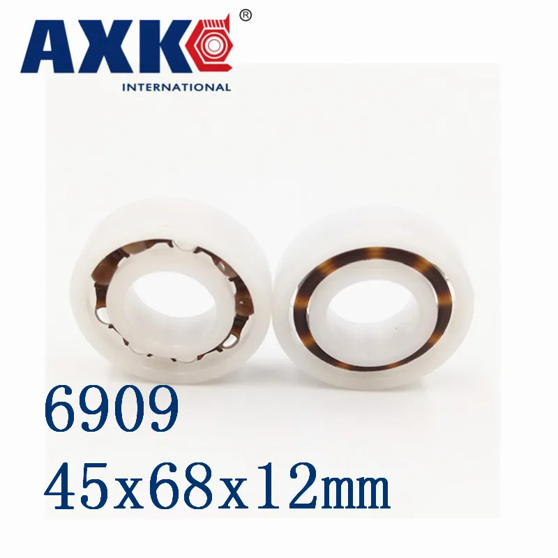 2018 новые модные rolamentos AXK 6909 pom (10 шт.) пластик шарикоподшипники 45x68x12 мм Стекло шары 45 мм/68 мм/12 мм 61909pom