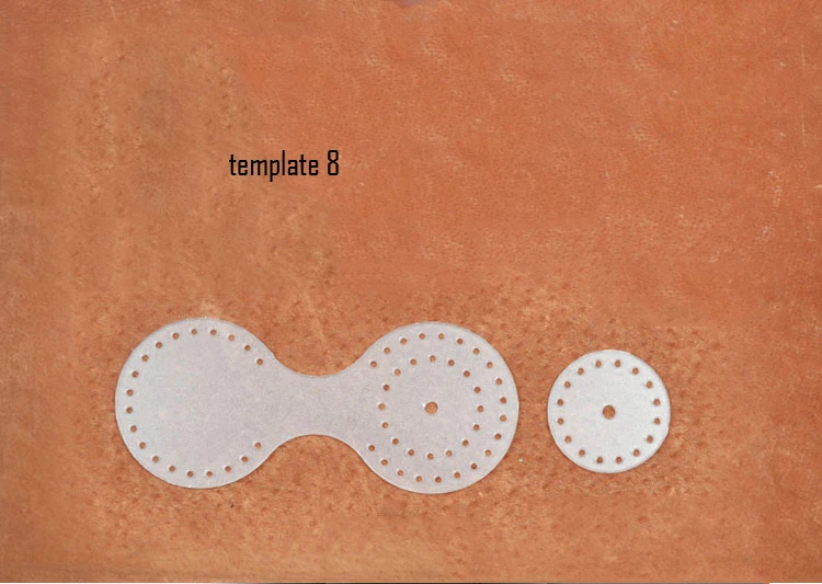 

DIY leather craft sewing pattern key ring pvc template set 4 sets/lot