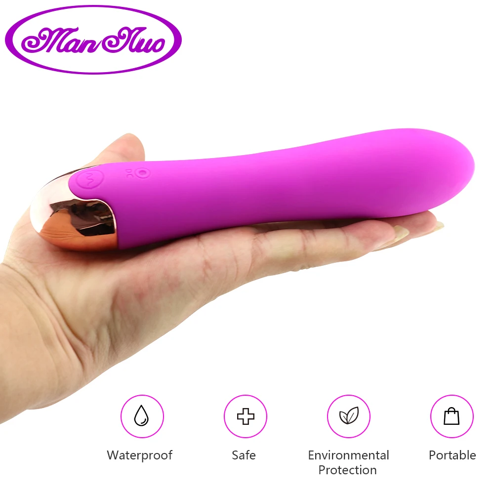 Медицинский силиконовый вибратор Man nuo с USB зарядкой женский фаллоимитатор для