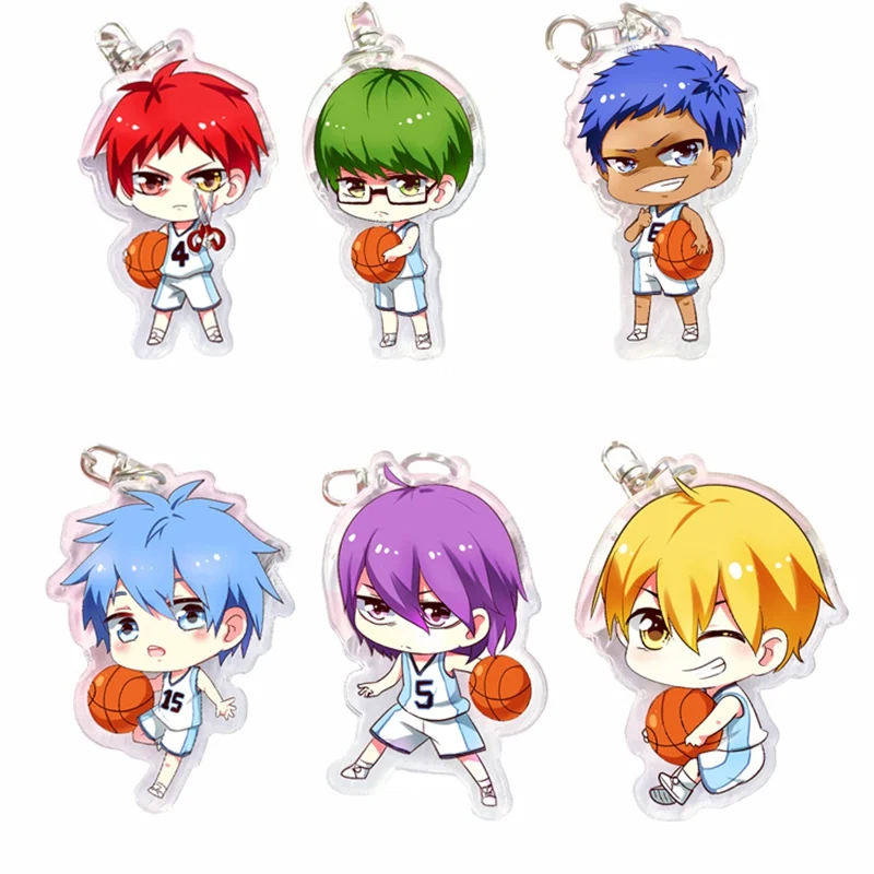 

Japanese Anime Kuroko's Basketball Akashi Seijuro Double Sided Acrylic Pendants Keyring Cosplay Surrounding gift