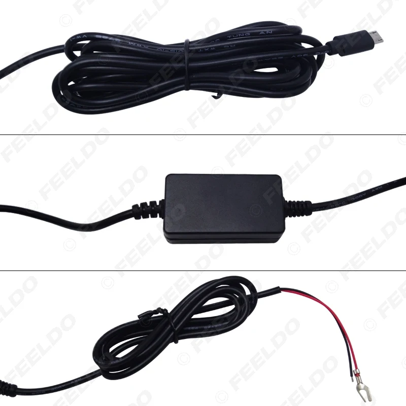 Автомобильный видеорегистратор FEELDO 1 комплект 1500 мА Micro USB 8 в до 40 в|Кабели
