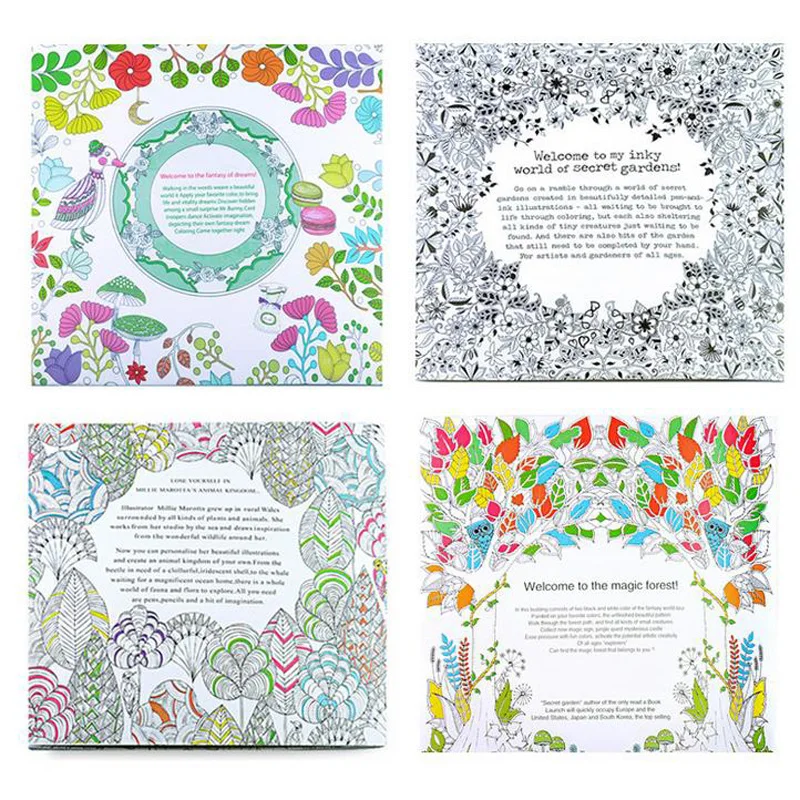 2016 New arrival Relieve Stress For Adult Painting Drawing Book 24 Pages Secret Garden Kill Time English colouring books 2016 New arrival Relieve Stress For Adult Painting Drawing Book 24 Pages Secret Garden Kill Time English colouring books